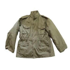 Rothco M-65 Field Jacket Mens L Green  Military Cargo Utility Coat With Lining